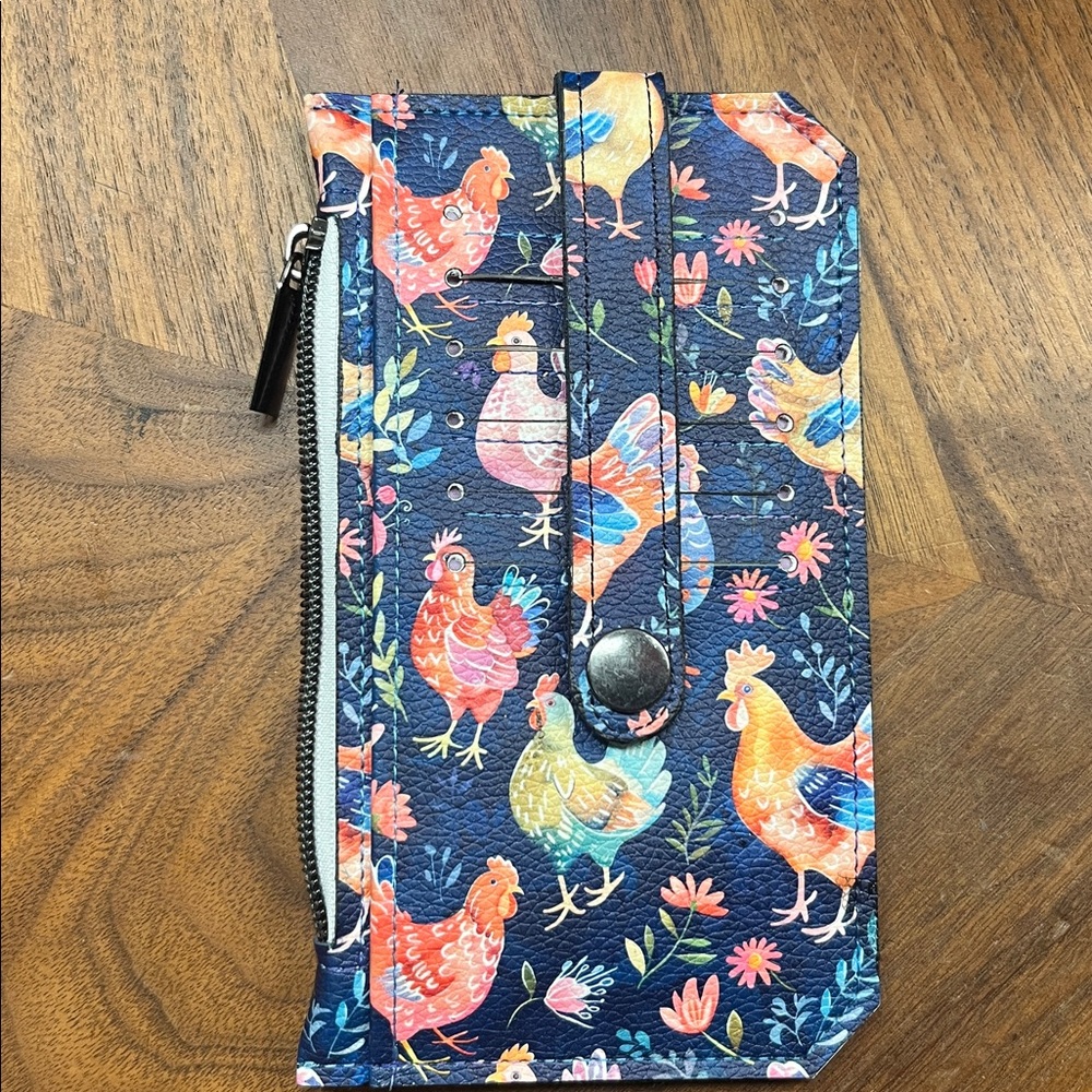 Colorful Rooster Print Key & Card Holder